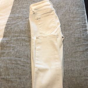 PAIGE White Skyline Ankle Jeans